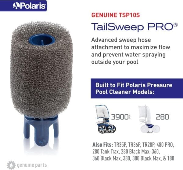 Polaris Genuine Parts TSP10S TailSweep PRO Replacement for Polaris Pressure-Side Pool Cleaners 280, 3900 Sport, 380, 360, 180 - Image 6