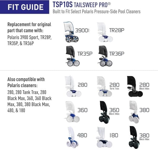 Polaris Genuine Parts TSP10S TailSweep PRO Replacement for Polaris Pressure-Side Pool Cleaners 280, 3900 Sport, 380, 360, 180 - Image 3