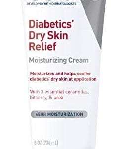 CeraVe Moisturizing Cream for Diabetics’ Dry Skin | Urea Cream with Bilberry for Face and Body | Fragrance Free & Paraben Free | 8 Ounce  Beauty & Personal Care