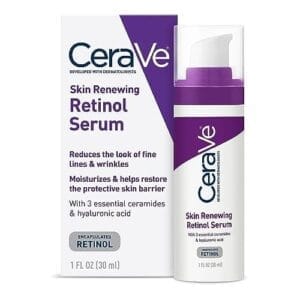 CeraVe Anti Aging Retinol Serum | Cream Serum for Smoothing Fine Lines and Skin Brightening | With Retinol, Hyaluronic Acid, Niacinamide, and Ceramides | 1 Ounce  Beauty & Personal Care