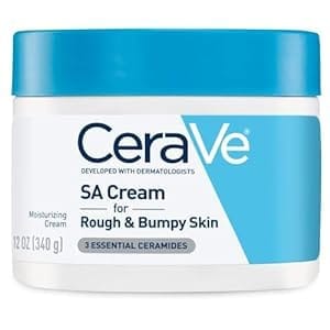 CeraVe Moisturizing Cream with Salicylic Acid Exfoliating Body Cream with Lactic Acid, Hyaluronic Acid, Niacinamide 12 Ounce