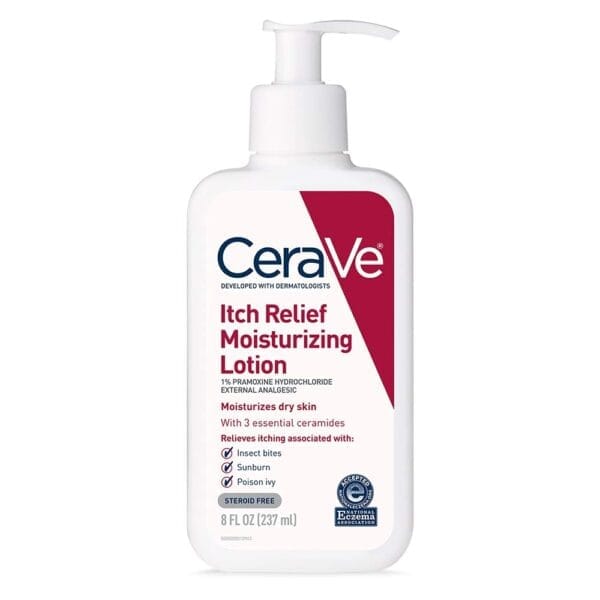 CeraVe Anti Itch Moisturizing Lotion with Pramoxine Hydrochloride Relieves Itch 8 Ounce