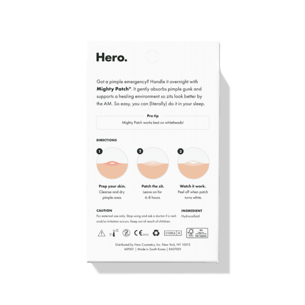 Mighty Patch™ Original from Hero Cosmetics - Hydrocolloid Acne Pimple Patch (72 Patches) - Image 2