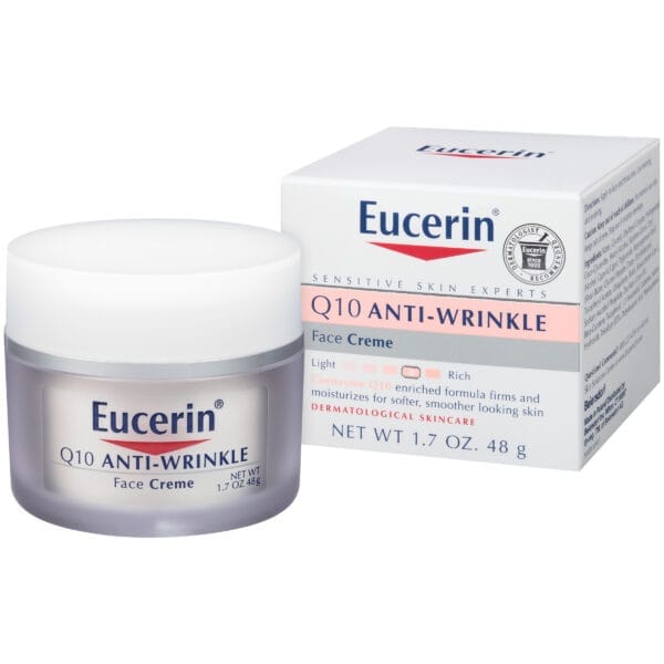Eucerin Q10 Anti-Wrinkle Sensitive Skin Face Cream, 1.7 oz.