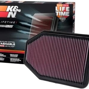 K&N Engine Air Filter Increase Power & Towing, Washable, Premium, Replacement Air Filter: Compatible with 2007-2018 Jeep Wrangler V6 3.6L, 33-2364 : Automotive