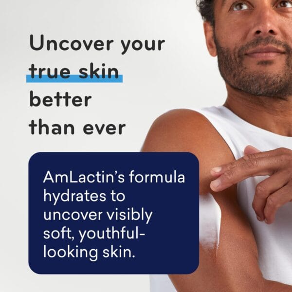 AmLactin Intensive Healing Body Lotion for Dry Skin, 7.9 oz Pump Bottle, 2-in-1 Exfoliator and Moisturizer with Ceramides and 15% Lactic Acid for 24-Hour Relief from Dry Skin (Packaging May Vary) - Image 4